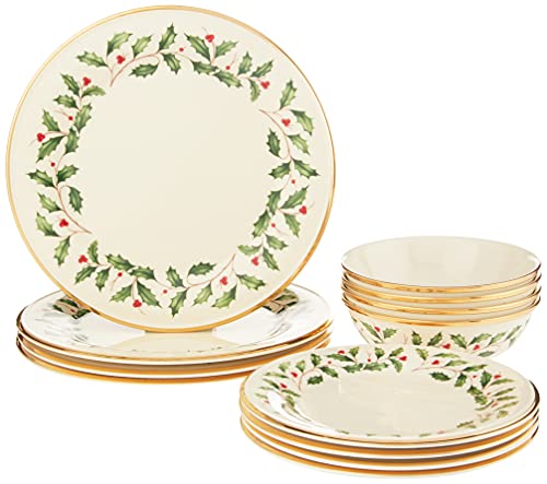 Lenox 6122048 Holiday 12-Piece -Plate & -Mug Set