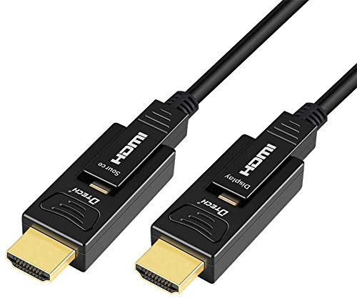 DTech Fiber Optic HDMI Cable 10m Support Ultra HD 4K 60Hz 4:4:4 18Gbps High Speed with Dual Micro HDMI