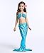 Newland Girl's Kids Princess Mermaid Tail Sea-maid Bikini Swimwear Bathing Suit(No fins) Blue 150