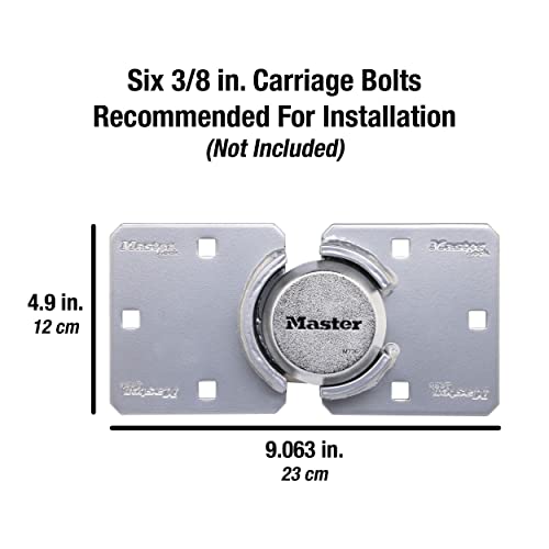 Master Lock Puck Lock, Heavy Duty Hidden Shackle Lock and Hasp, Solid