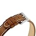 Full Grain Leather Watch Band for Fossil Q Ventrue,18MM Genuine Leather Band with Quick Released Pins for Q Venture and MK Sofie/Access Runway Smartwatch-Brown