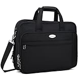 17 inch Laptop Bag, Expandable Large Briefcase Men, Nylon Messenger Bags, Crossbody Travel Shoulder Bags 17.3