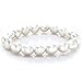 Elegant Freshwater Cultured Pearl Bracelet 9-10mm - White - Baroque Shape - Elastic Band- High Luster - Jewerly