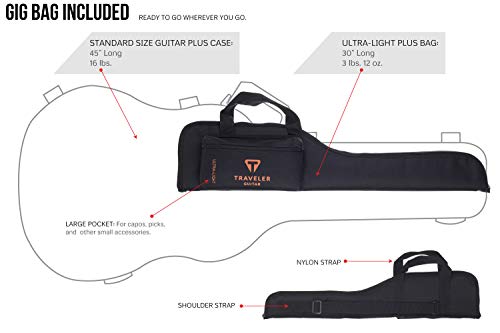 Traveler Guitar, 6-String Ultra-Light Acoustic, Right, Maple, Guitar Kit (ULA MPS SK) - Thumbnail 5
