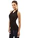 PattyBoutik Women Halter Drape Cowl Neck Top (Black Medium)