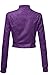 Luna Flower Women's Sexy Faux Leather Zip Up Long Sleeve Moto Crop Jackets