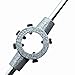 MIKIKI Round Die Stock Handle Wrench Holder with Removable Handle, 38mm 1-1/2 Inch Diameter (M12-14)