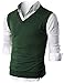 Ohoo Mens Slim Fit Casual V-Neck Knit Vest