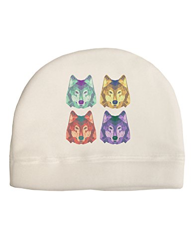 TooLoud Geometric Wolf Head Pop Art Child Fleece Beanie Cap Hat