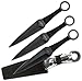 Perfect Point PP-024-3 Throwing Knife Set with Three Knives, Black Blades, Cord-Wrapped Handles, 12-Inch Overall