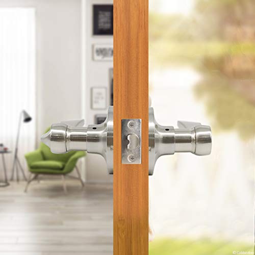 Gobrico 10 Sets Brushed Nickel Interior Door Handles Privacy Locks