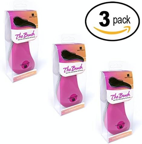 Bella Eleganze (3 PACK) Hair Brush - Perfect Detangler Brush for Kids and Adults, Now You Can Safely Untangle Your Wet, Thick and Curly Hair Without Ripping It Out - Pink &amp; Black