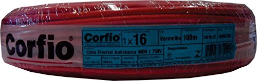 Cabo Flexível 16,0 mm Vermelho Corfio com 100 m