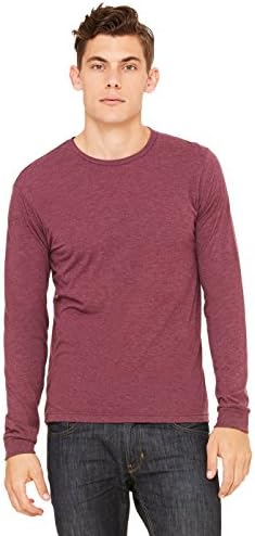 Zara Yoga Studio |LA| Men's Jersey Long Sleeve Tee (2 XLarge /Maroon Triblend)