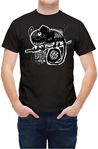 T-shirt Chameleon Typography Image Black XL