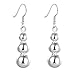 JIAEN Bead Earrings for Women Silver Plated Earrings Eardrop Sets (Ball)