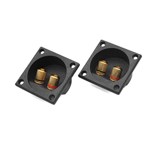 uxcell 2Pcs Audio Speaker Spring Binding Post Double Terminal Connector Board for Car