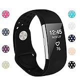 POY For Fitbit Charge 2 Bands, Adjustable Breathable Replacement Sport Bands with Air Holes for Fitbit Charge 2, Small Black