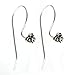 4 pcs Bali .925 Sterling Silver Ear Wire Earwires Flower French Hook/Earrings Connector/Findings/Antique