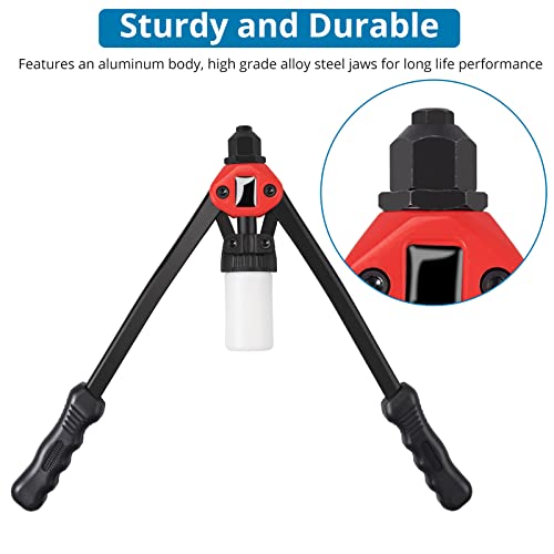 AUTOUTLET 16 Inch Heavy Duty Rivet Gun, Pop Rivet Gun Kit with 200Pcs