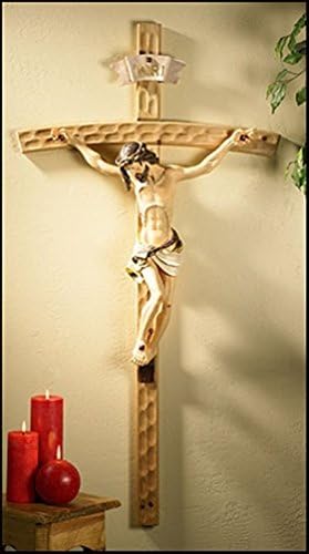 Milagros Jesus Christ on Wood Papal Cross 10 Inch Wall Crucifix for Home or Church