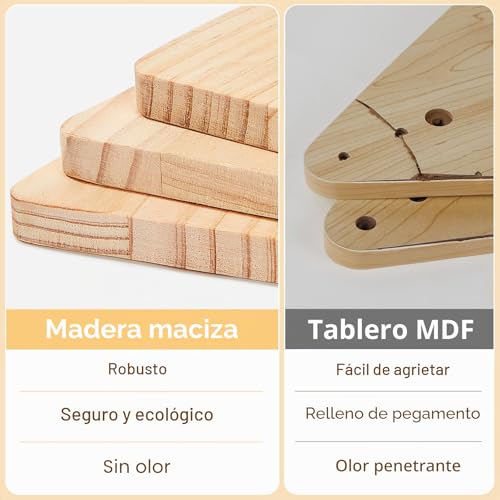 MHJY Children's Wooden Bookcase – Montessori Double-Sided Bookcase with Fabric Pockets, Portable Toy Organizer with Handle, Furniture Storage for Children's Room and Nursery