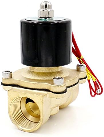 Woljay Electric Solenoid Valve 2" AC 24V Water Air Gas NO ( Normally Open ) Replacement Brass Valve