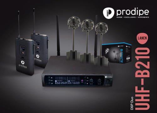 Prodipe Wireless Microphone System (UHF B210 DSP DUO PACK AL21)