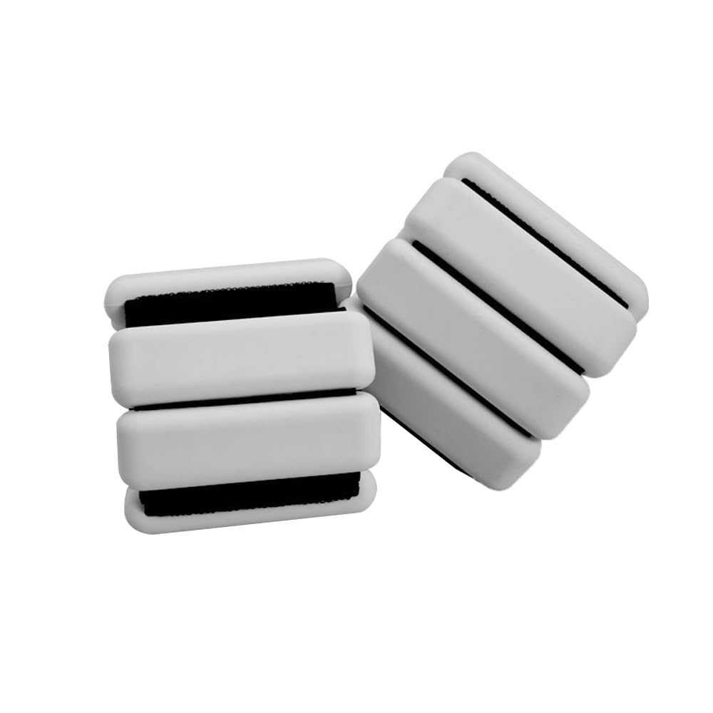 Ieron 2 Pcs Adjustable Wrist Weights Ankle Weights Set for Women Men Exercise Walking Jogging Yoga Aerobics Pilates, Weight-Bearing Bracelet Fitness Wristband,Grey