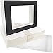 US Art Supply Art Mats Acid-Free Pre-Cut 8x10 Black Picture Mat Matte Sets. Includes a Pack of 50 White Core Bevel Cut Mattes for 5x7 Photos, Pack of 50 Backers & 50 Clear Sleeve Bags