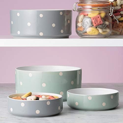 Mason Cash Polka Dot Grey Pet Bowl 18cm, Grey 1.4 litre - Image 4