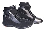 Spyke City Mens Motorcycle Leather Boots (Black, 41)