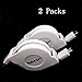 AKiimy 2 Packs 6ft Retractable micro USB Cable 6ft micro usb charging Cable for Android Samsung Galaxy s7 edge retractable cable samsung retractable cord HTC LG Sony Android retractable cable (White) primary