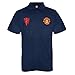 Manchester United FC Official Soccer Gift Mens Crest Polo Shirt Navy Small