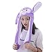 Debbieicy Lovely Costume Props Plush Bunny Hat Cute Animal with Movable Ears-Ideal Gift for Party and Celebrations (Purple Rabbit)