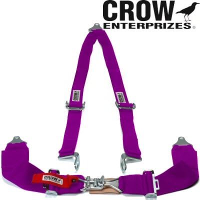 Crow Enterprizes Quick Release Purple Seat Belt 3 Inch Lap 2 Inch Shoulders 3 Point V-Type