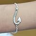 YYaaloa 40pcs Fishhook Style Charms Pendants DIY Antique Charms Pendant for Crafting Pack of 40 (Silver Vintage Fishhook Style Charms)