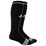 adidas Unisex Rivalry Baseball 2-Pack Otc sock, black/White, Large