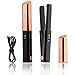 Cordless Mini Travel Flat Iron - Dual Voltage USB Rechargerable Ceramic Tourmaline Hair Straightener for Women Men Kids