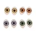 MagiDeal Oval Flat Back Plastic Eyes 7mm Iris for Porcelain or Reborn Dolls Making DIY Supplies Pack of 4 Pairs