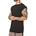 Magiftbox Mens Workout Gym Tanks Muscle Shirts Drop Shoulder Tee T-Shirts for Running Jogging T03_Black_US-M