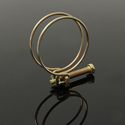 Adjustable Double Wire Water Gas Hose Clamp Pipe Clip Hoop Plumbing Fixture (Random: Mode)