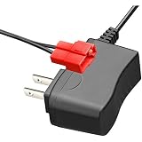 6 Volt Battery Charger with Red Connector, Compatible for 6V Child Ride On Car Rollplay Porsche 918 BMW X5 Audi R8 Spyder Kid Trax Disney Frozen White Toddler Wildfire Quad