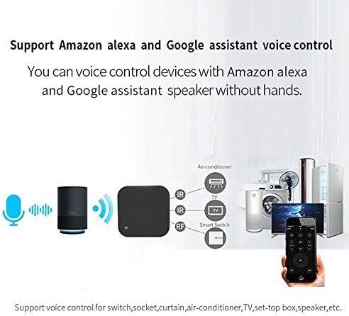 JINQII TuyaSmart Life APP Smart Wireless WiFi IR control remoto universal de temperatura y humedad trabajo con Alexa Google Home