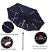 C-Hopetree 9 ft Outdoor Patio Market Table Umbrella with Solar LED Lights and Tilt, Navy Blue