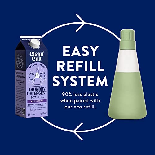 Cleancult Laundry Detergent Dispenser (20oz, 1 Pack) Refillable Glass