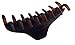 Parcelona French Skinny Boss Medium Dark Brown Shell Matte Finish Covered Spring Jaw Hair Claw Clip Clutcher Clamp - 3.5 Inches