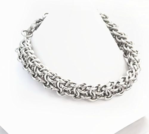Stainless Steel Bracelet Viper Berus Chainmail (Chainmaille) Weave (can be sized)