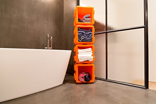 Chillafish BOXTOP Pack: Connectable Toy Storage and Play System Top, Pink/Orange