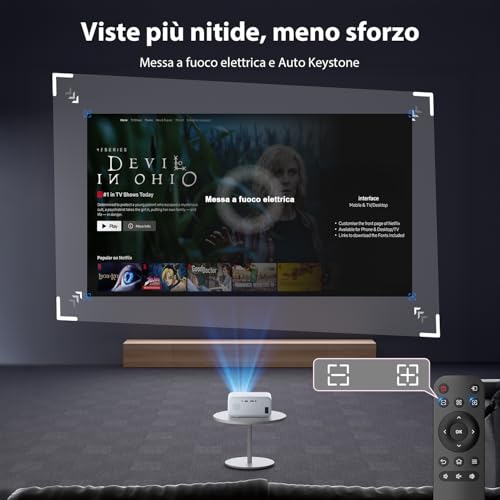 Mini Portable Projector 2025 Upgraded, Visulapex V3 PRO Projector 12000 Lumens Support FHD 1080P, 50% Zoom and Electric Focus, 5G WiFi Bluetooth Video Projectors for iOS/Android/TV Stick/HDMI/USB